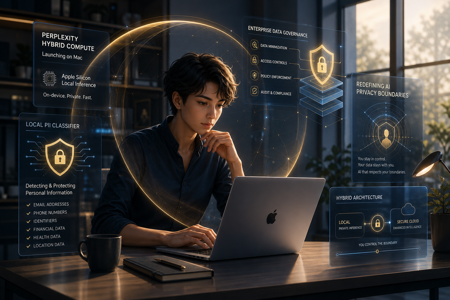 Perplexity Hybrid Compute 正式登陸 Mac：本地 PII 分類器保護隱私、Apple Silicon 本地推理、企業級數據治理，重新定義 AI 隱私邊界